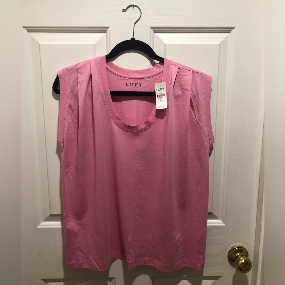 LOFT 100% cotton pink shirt. Brand new with tags.